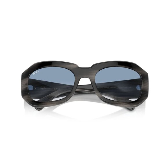 New RAY-BAN Beate Grey Rectangle RB2212 14043F Sunglasses Women - Picture 4 of 6